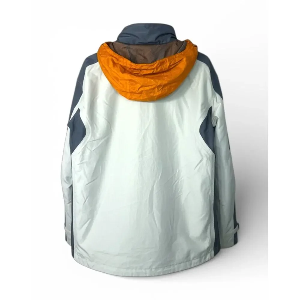 Tribord Women's Gray and Blue Waterproof Hooded Ski Jacket - Picture 2 of 3